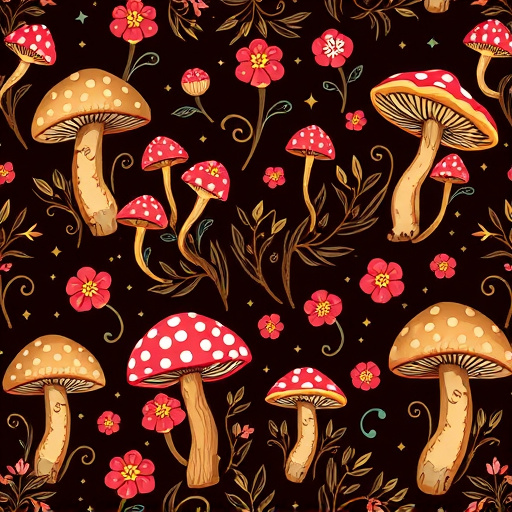 Artistic Magic Mushroom Chocolates Patterns