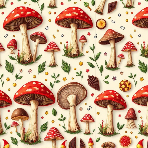 Artistic Magic Mushroom Chocolates Patterns