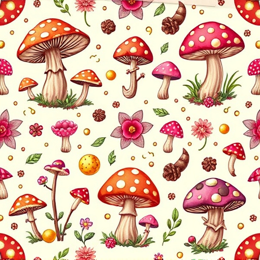 Artistic Magic Mushroom Chocolates Patterns