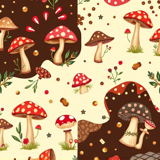 Artistic Magic Mushroom Chocolates Patterns