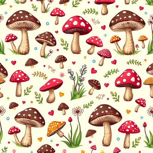 Artistic Magic Mushroom Chocolates Patterns