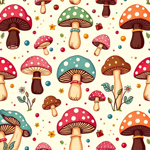 Artistic Magic Mushroom Chocolates Patterns