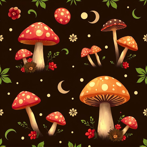 Artistic Magic Mushroom Chocolates Patterns
