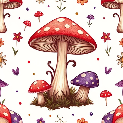 Artistic Magic Mushroom Chocolates Patterns