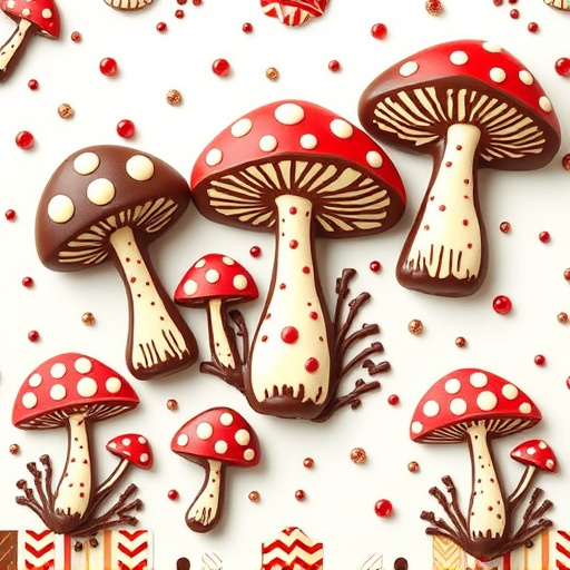 Artistic Magic Mushroom Chocolates Patterns