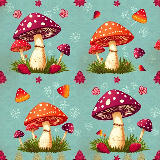 Artistic Magic Mushroom Chocolates Patterns