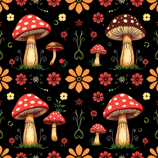 Artistic Magic Mushroom Chocolates Patterns