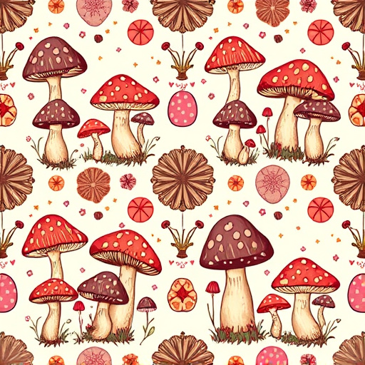 Artistic Magic Mushroom Chocolates Patterns
