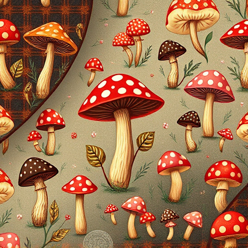 Artistic Magic Mushroom Chocolates Patterns