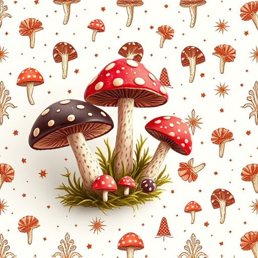 Artistic Magic Mushroom Chocolates Patterns