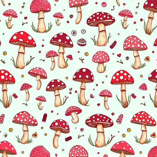Artistic Magic Mushroom Chocolates Patterns