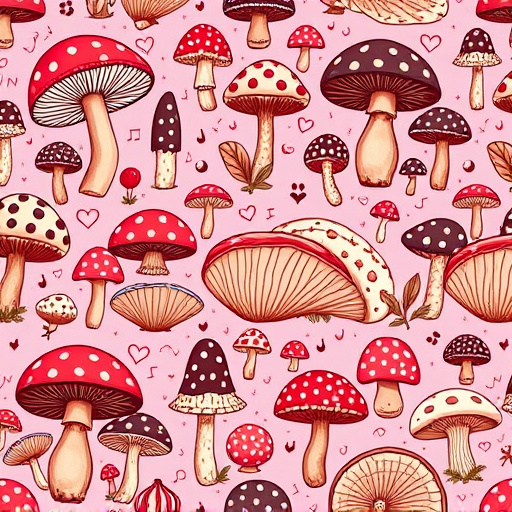 Artistic Magic Mushroom Chocolates Patterns
