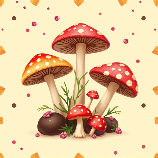 Artistic Magic Mushroom Chocolates Patterns