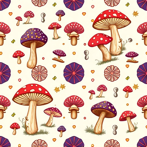 Artistic Magic Mushroom Chocolates Patterns