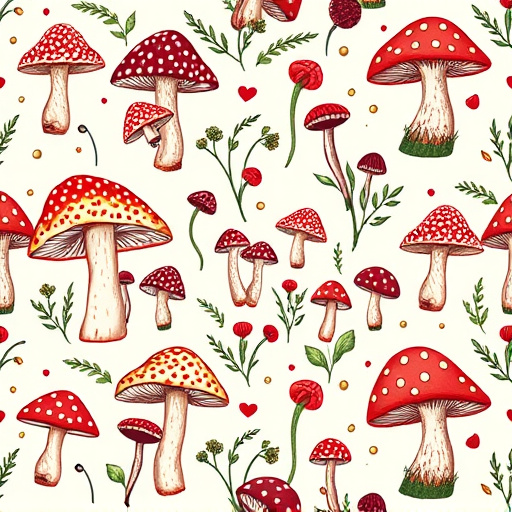 Artistic Magic Mushroom Chocolates Patterns