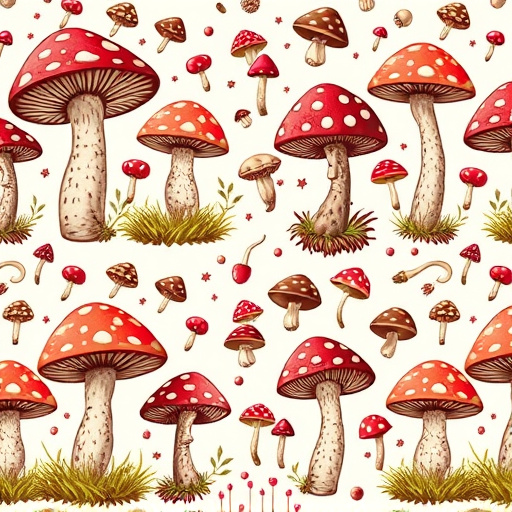 Artistic Magic Mushroom Chocolates Patterns