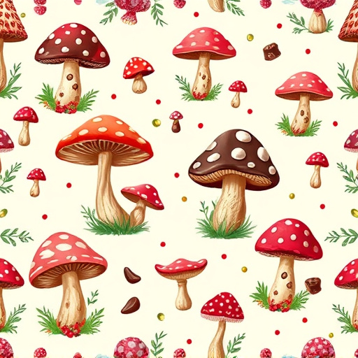 Artistic Magic Mushroom Chocolates Patterns