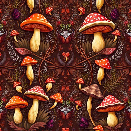 Artistic Magic Mushroom Chocolates Patterns