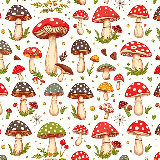 Artistic Magic Mushroom Chocolates Patterns