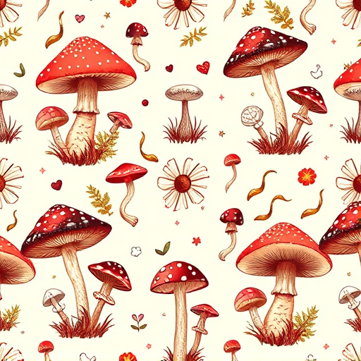 Artistic Magic Mushroom Chocolates Patterns
