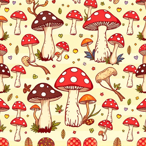 Artistic Magic Mushroom Chocolates Patterns