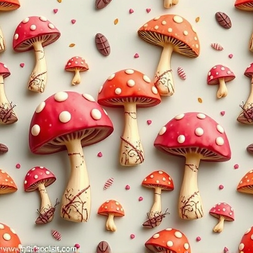Artistic Magic Mushroom Chocolates Patterns