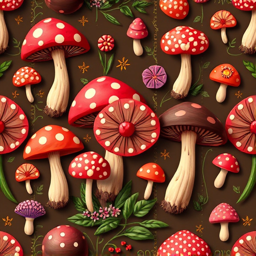 Artistic Magic Mushroom Chocolates Patterns