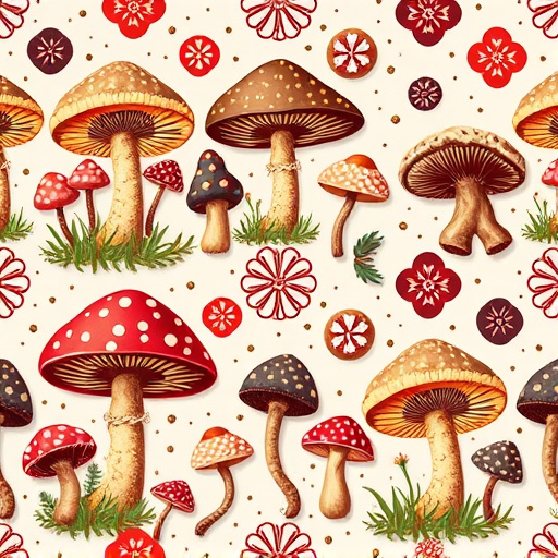 Artistic Magic Mushroom Chocolates Patterns