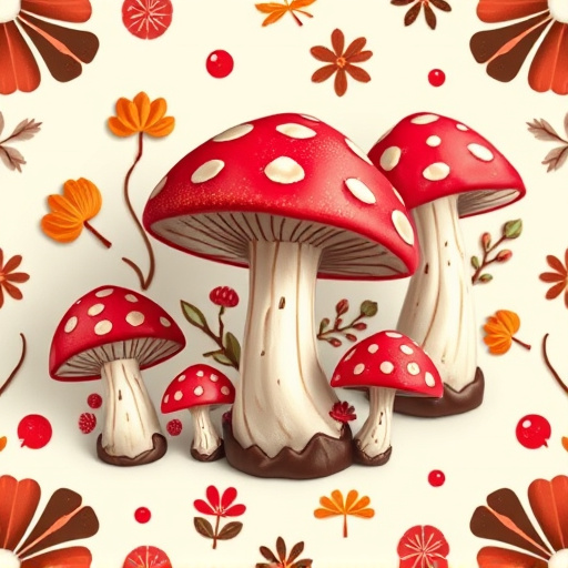 Artistic Magic Mushroom Chocolates Patterns
