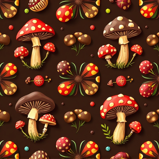 Artistic Magic Mushroom Chocolates Patterns