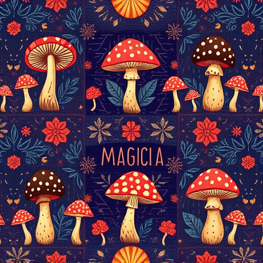 Artistic Magic Mushroom Chocolates Patterns