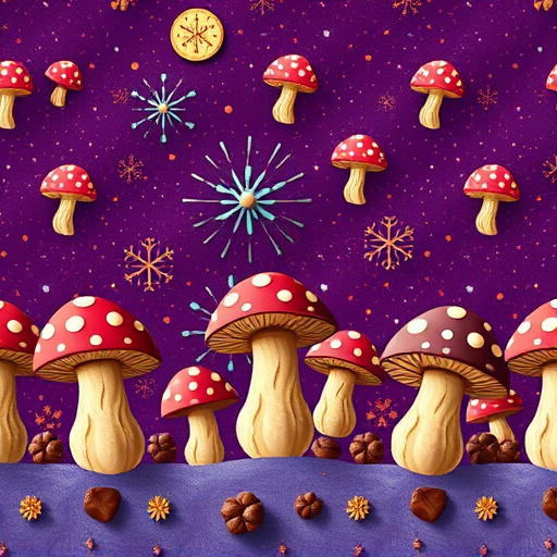 Artistic Magic Mushroom Chocolates Patterns