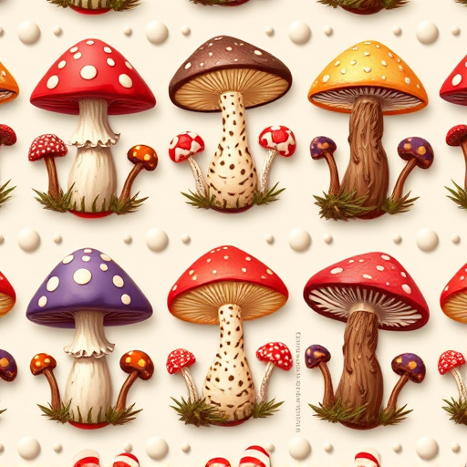 Artistic Magic Mushroom Chocolates Patterns