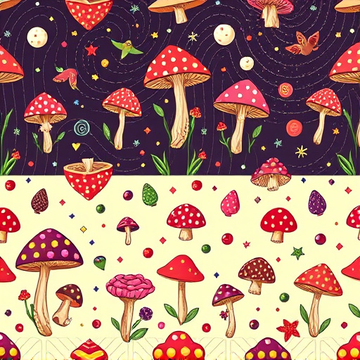 Artistic Magic Mushroom Chocolates Patterns