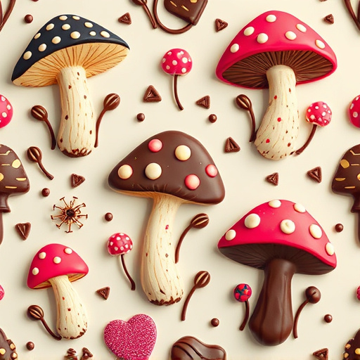 Artistic Magic Mushroom Chocolates Patterns