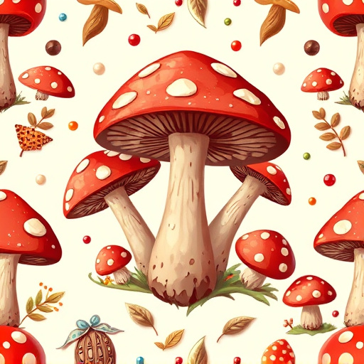 Artistic Magic Mushroom Chocolates Patterns