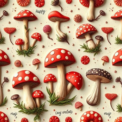 Artistic Magic Mushroom Chocolates Patterns