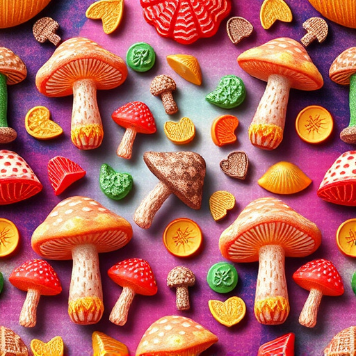 Artistic Magic Mushroom Gummies Patterns