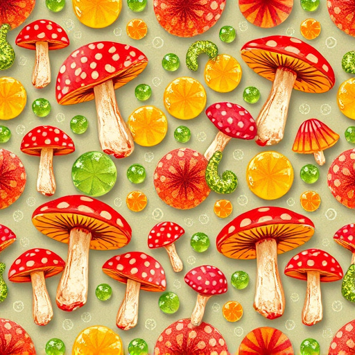 Artistic Magic Mushroom Gummies Patterns