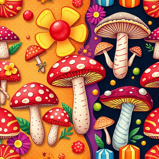Artistic Magic Mushroom Gummies Patterns