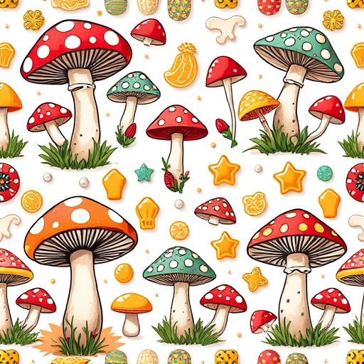 Artistic Magic Mushroom Gummies Patterns