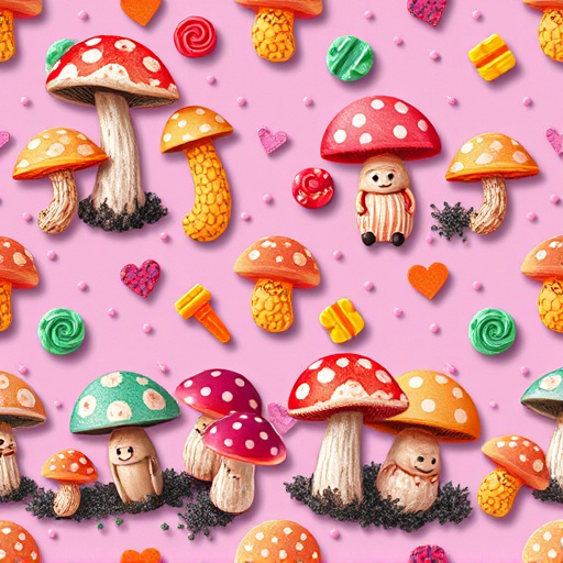 Artistic Magic Mushroom Gummies Patterns