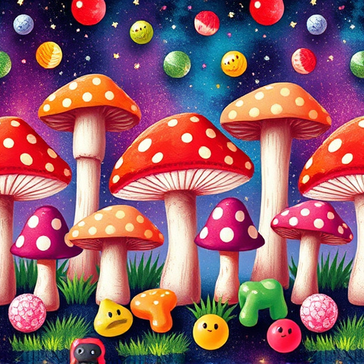 Artistic Magic Mushroom Gummies Patterns