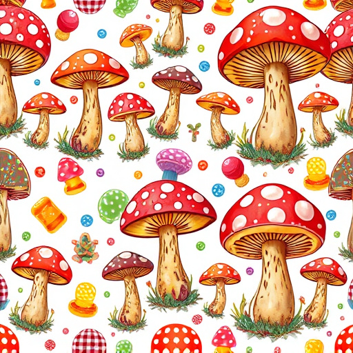 Artistic Magic Mushroom Gummies Patterns