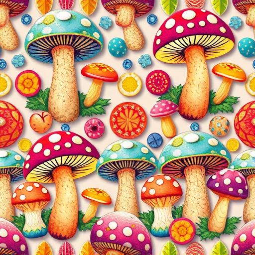 Artistic Magic Mushroom Gummies Patterns