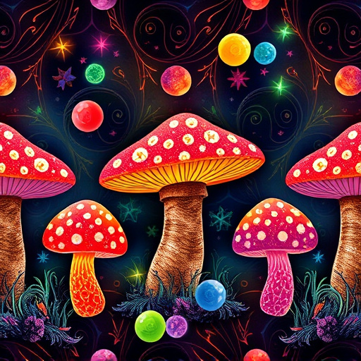 Artistic Magic Mushroom Gummies Patterns
