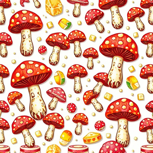 Artistic Magic Mushroom Gummies Patterns