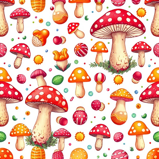 Artistic Magic Mushroom Gummies Patterns