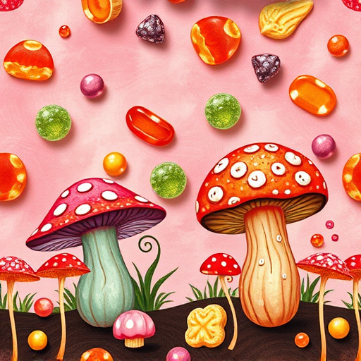 Artistic Magic Mushroom Gummies Patterns
