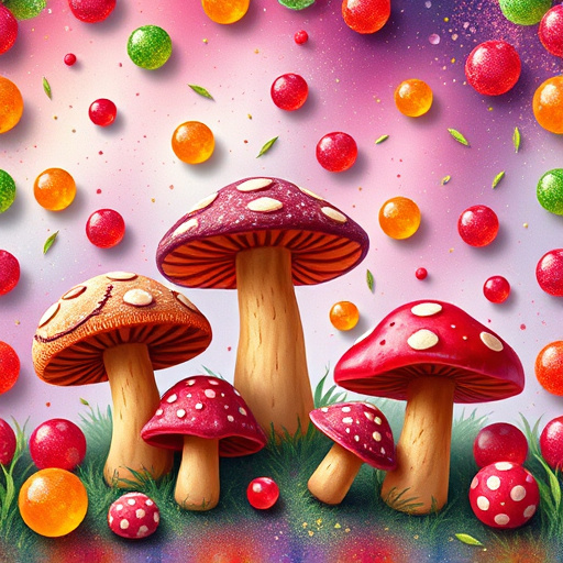 Artistic Magic Mushroom Gummies Patterns